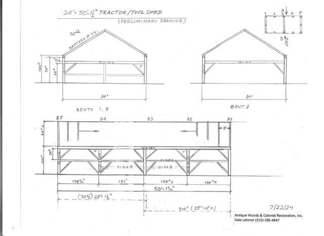 24'x50'-1.5'' Tractor Tool Shed  Pre drawings