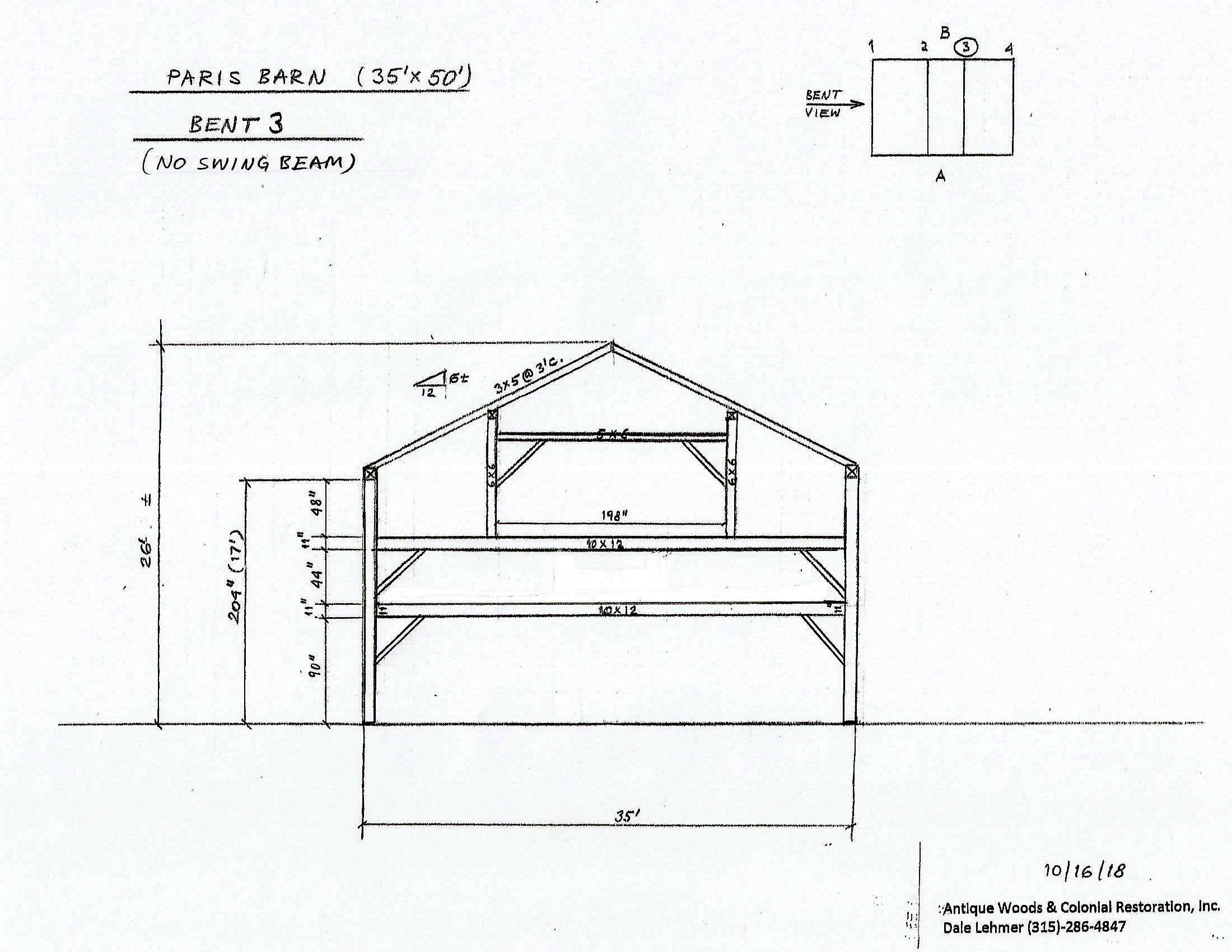 3Paris Barn Bent 3 No Swing Beam 10-16-18