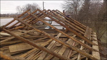 Cabin Barn rafters